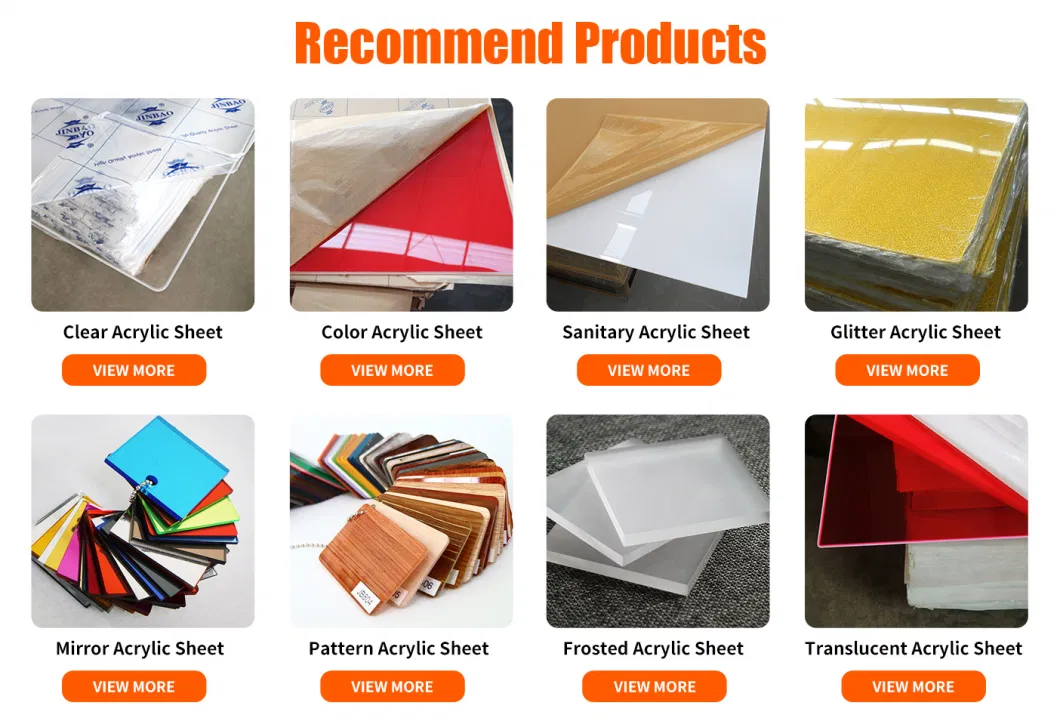 High Quality 60mm Thick Jinbao Magnifying Assorted Plexiglass Sheet for Furniture Cast-Acrylic