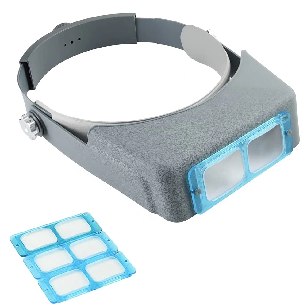 Hands Free Jeweler Loupe Head Mount Headband Magnifying Glass Magnifier