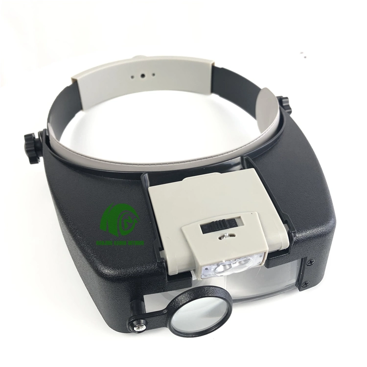 Adjustable Band Four Lens LED Light Head Magnifying Glass