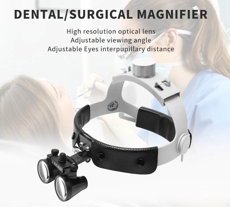 Dental 3.5X Magnifier Headband Medical Magnifying Glass Binocular Magnifier