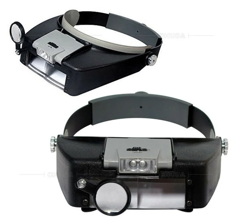Head-Mounted Type Repair Magnifier with LED, 3 Lens 81007-A2