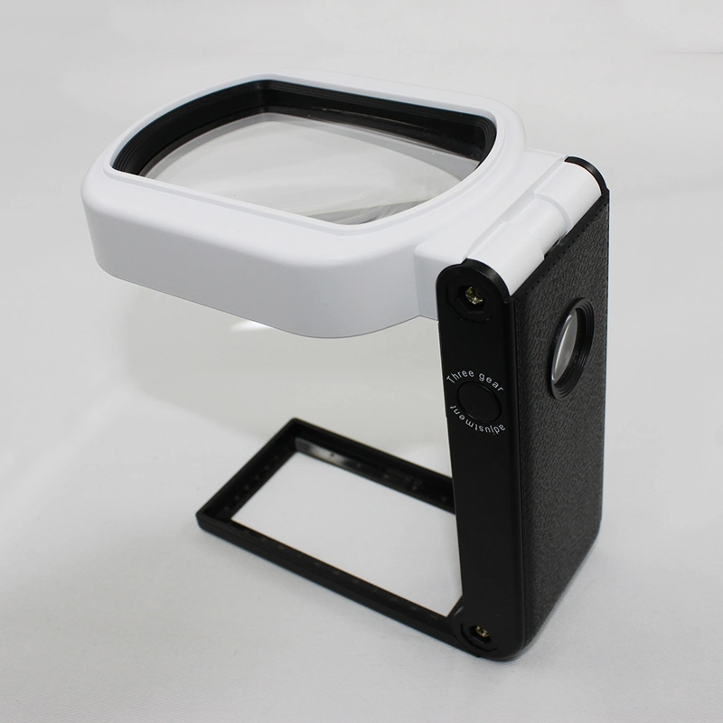 Multifunction Handheld Magnifier with LED and UV Light High Magnification with Scale on Stand Magnifying Glass