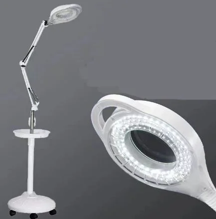 Wholesale High Quality Beauty Magnifier Lamp for Tattoo Eyelash Extension with Movable Base Beauty Salon LED Magnifying Light