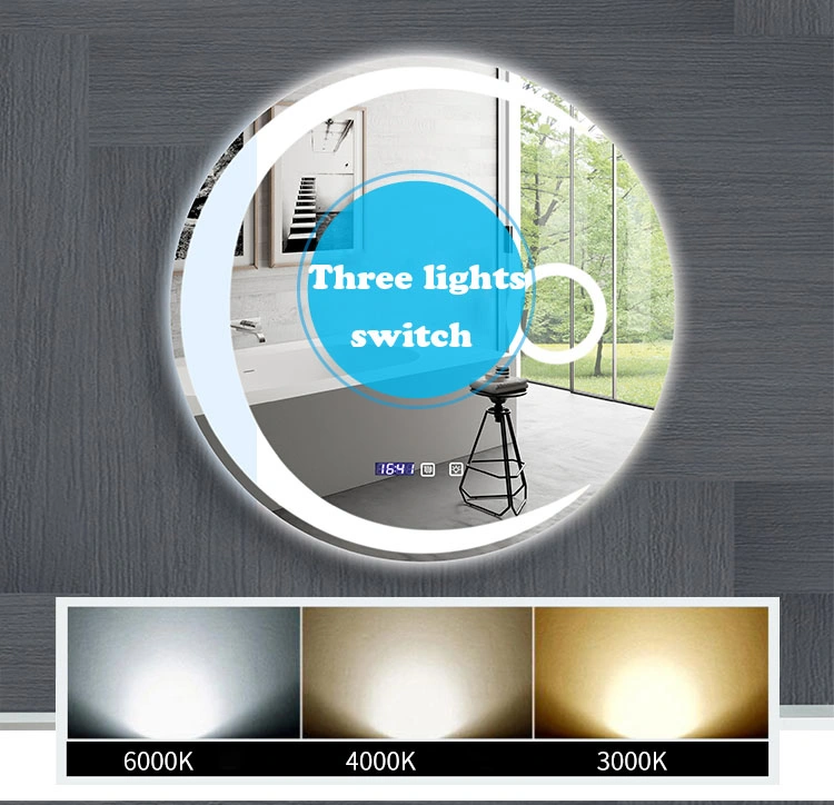 Wholesale Modern Rear View Wall Mounted LED Mirror Touch Screen Oval Smart Bathroom Mirror for Bath