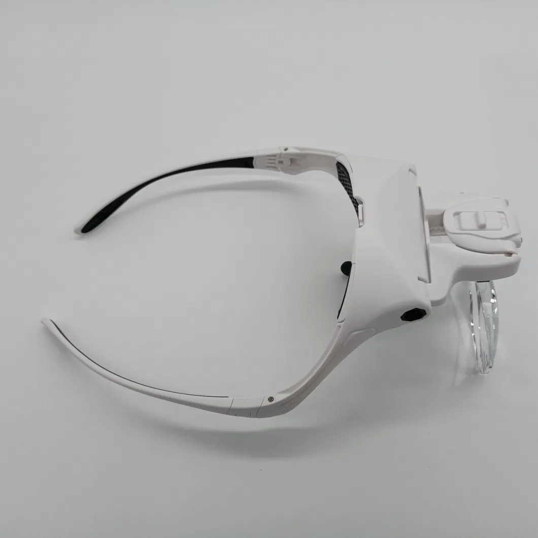 New Style 1.0X1.5X2.0X2.5X3.5X LED Head Mounted Phone Repair Magnifier