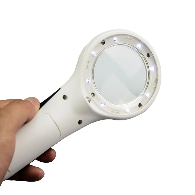 Handheld Magnifying Glass LED Illuminated Magnifier UV Lamp