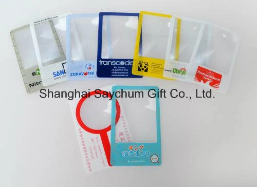 Custom Logo Plastic Flexible Business Card with Magnifier