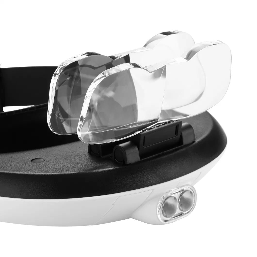 2 LED Illuminated Adjustable Headband Magnifier Loupe (BM-MG5010)