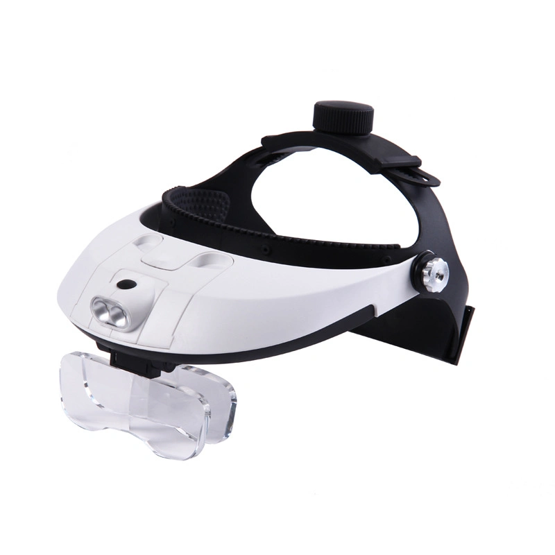 High Quality LED Light Headband Repairing Magnifier Helmet Magnifying Glass Inspection Magnifier