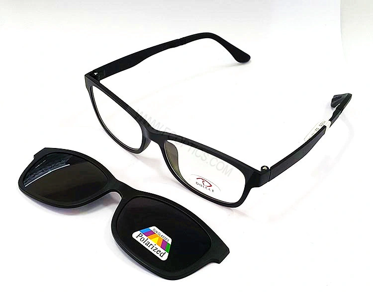 Clip-on Polarized Glasses on Magnifying Optical Frame