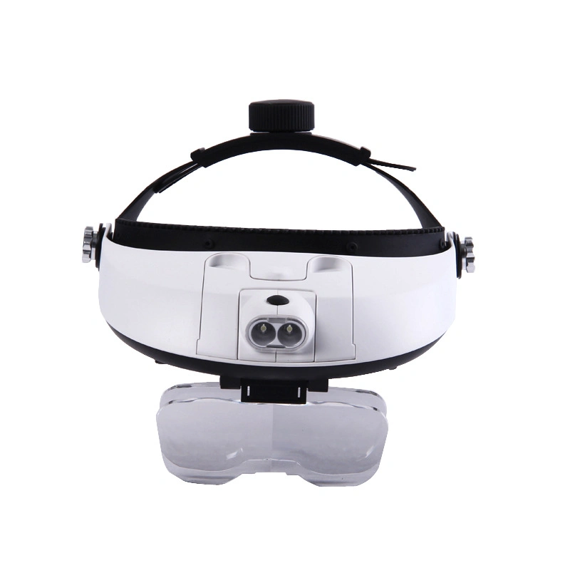 High Quality LED Light Headband Repairing Magnifier Helmet Magnifying Glass Inspection Magnifier
