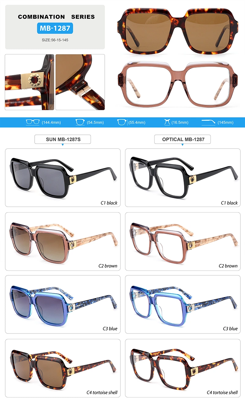 New Style Promotion Classic Acetate Handmade Eyeglass Ready to Stock Optical Eyewear