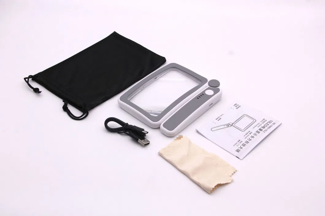 Handheld Folding 10LED Square Magnifying Glass