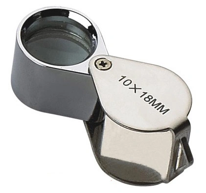 10X 18mm Pocket Jewelry Loupe Magnifying Glass for Diamond (BM-MG6037)