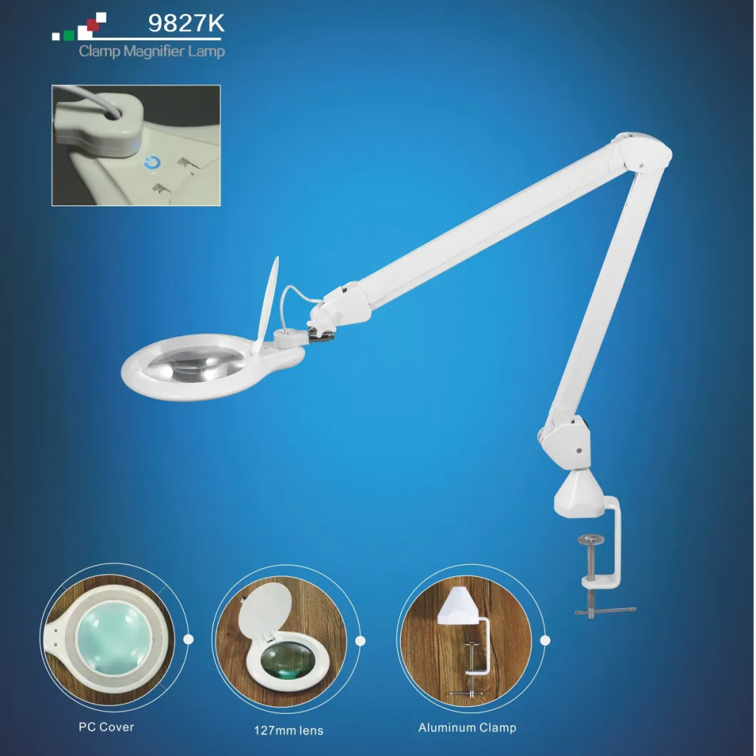 Dermatologist Magnifying Glass Headset with LED Lamp Magnifying Lamp with Floorstand