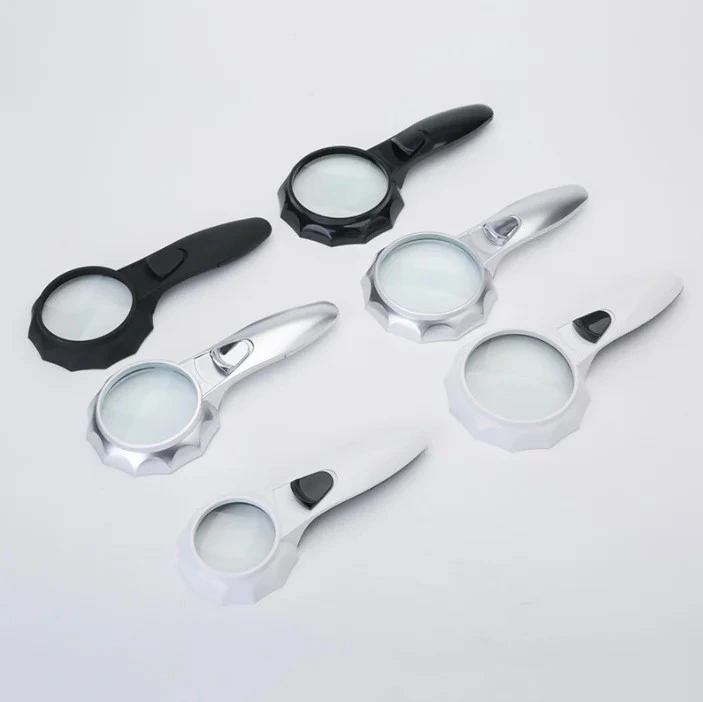 6 LED Umbrella Shaped Handheld High Power Magnifying Glass for Reading Th600556