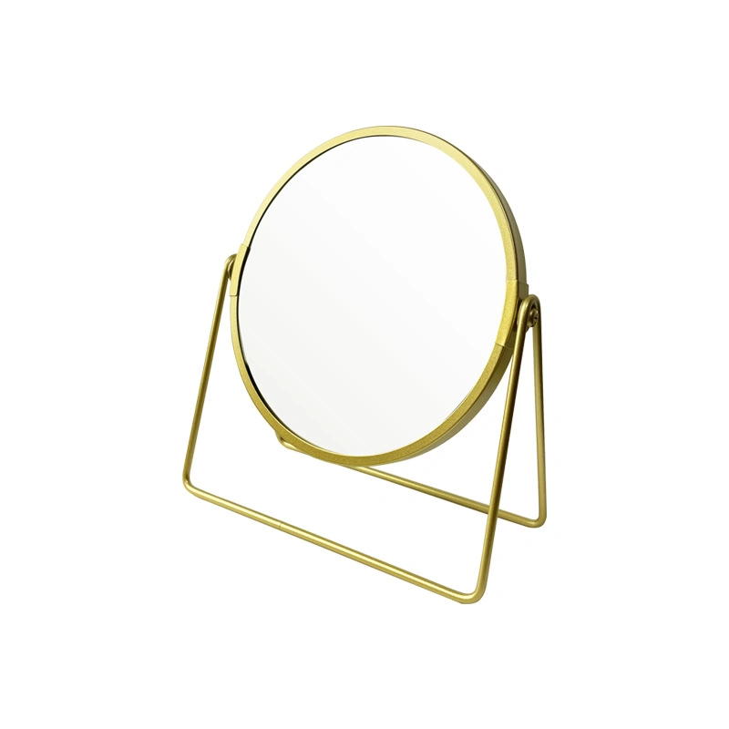 Household Stainless Steel Stand Makeup Magnifying Table Mirror Plastic Surface Galvanization Mirror Cosmetic Mirror Bathroom Mirror