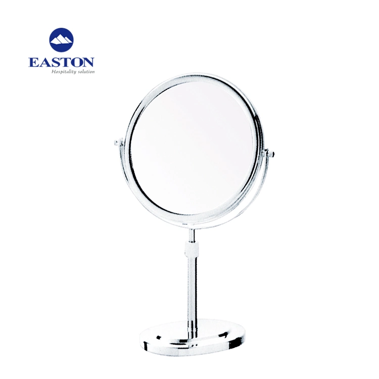 Metal Chrome Finish Round Magnifying Mirror for Hotel Room