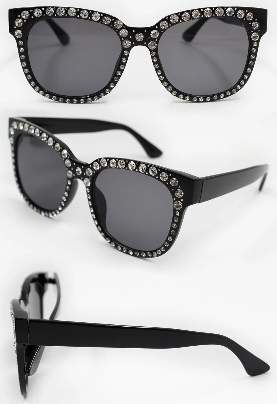 Wholesale Flexible Hinge Designer Women Sun Glasses Hot Sale Fashion Custom PC Diamond Eyewear UV 400 (WSP8080316)