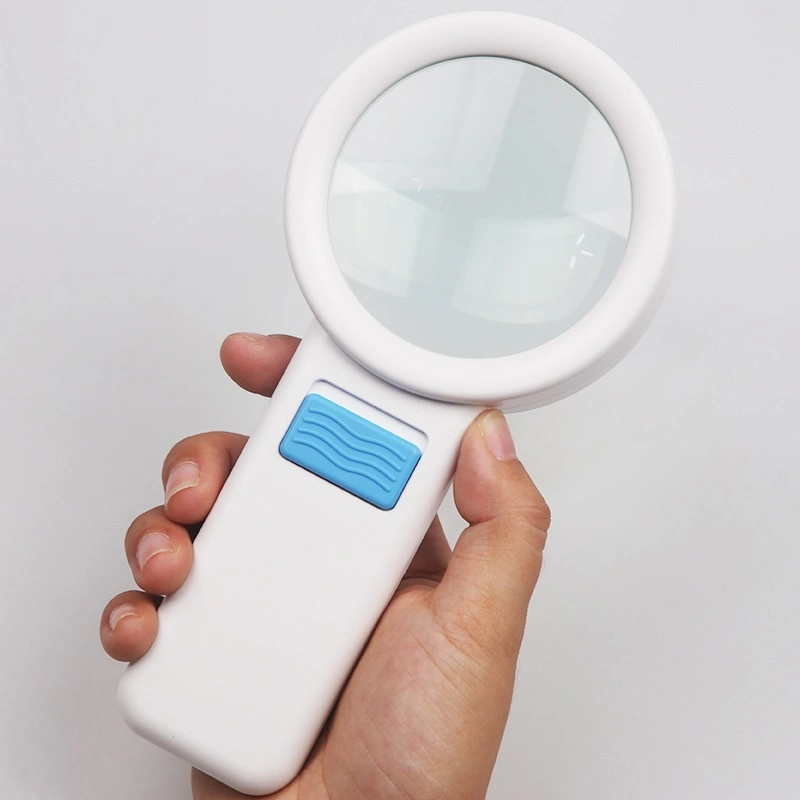Factory New Double Lens 10X Handheld Magnifying Glass with LED Light for Reading Inspection High Power Magnifier
