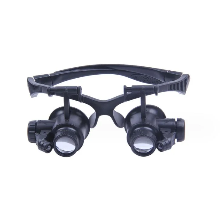 10X 15X 20X 25X Four Magnifications LED Light Glasses Style Eyewear Magnifier