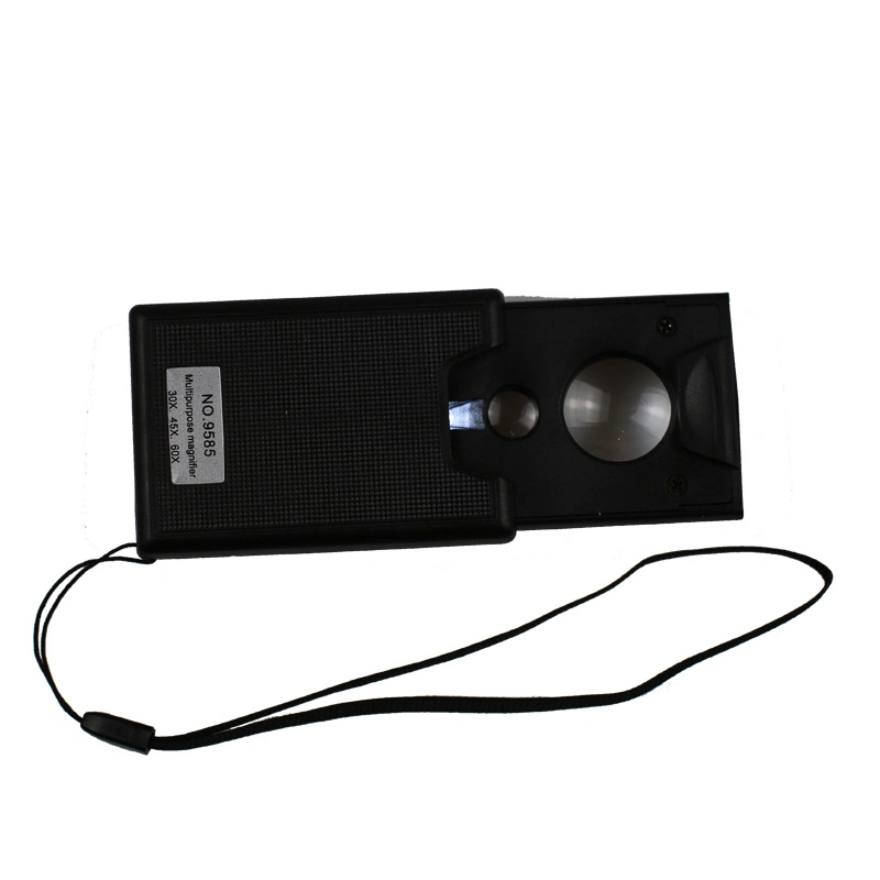 Handheld Illuminated Pocket Pull-out LED and UV Lighted Jewelry Magnifier Magnifying Glass