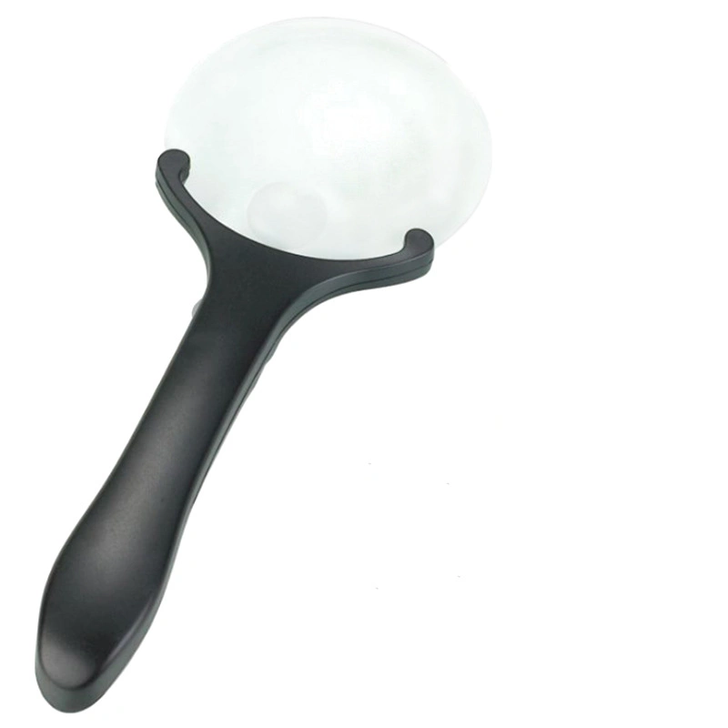 Straight Shank Handheld Magnifier Frame-Less Loupe with LED Light Magnifying Glass