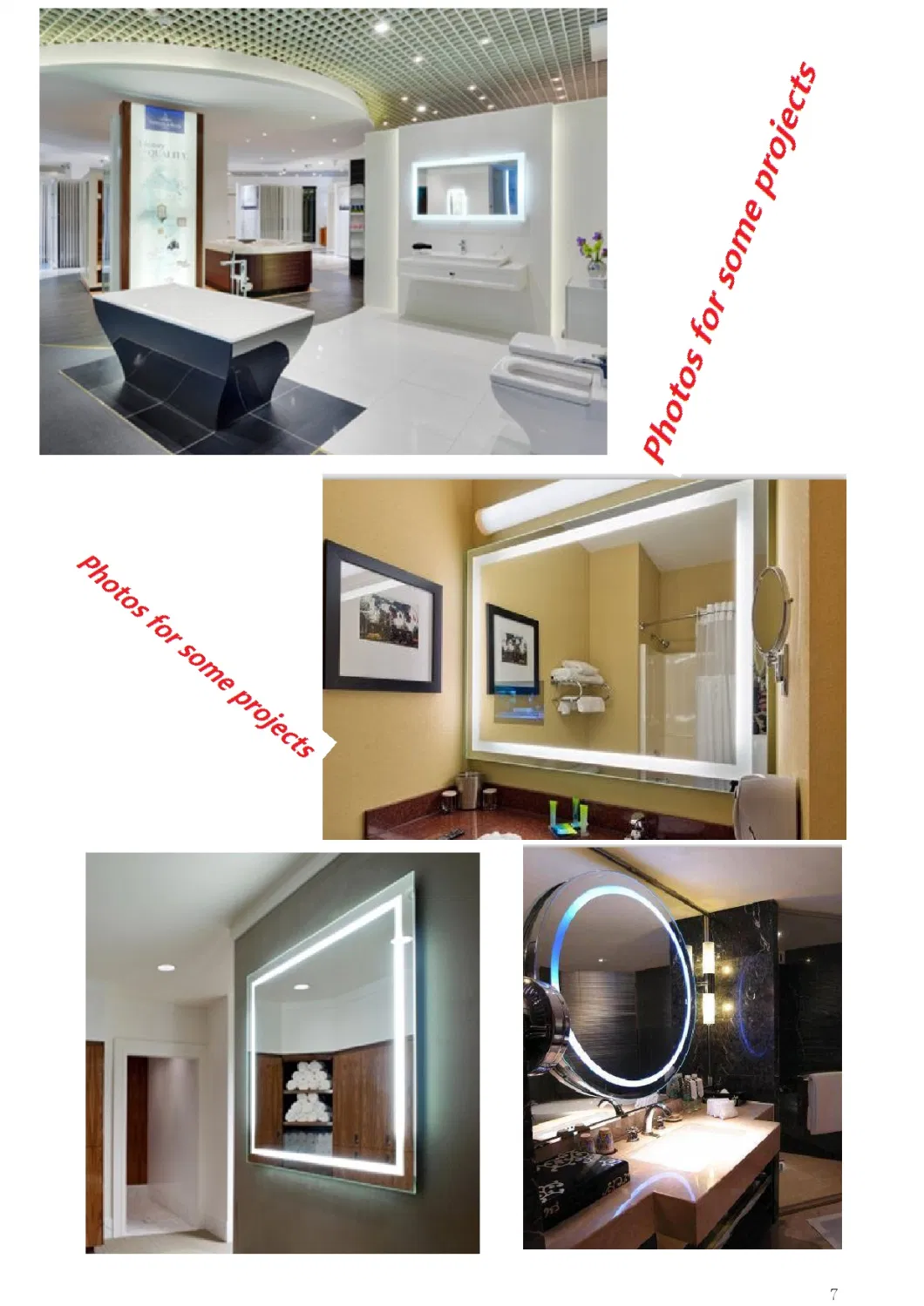 Cosmetic Mirror Glass Mirror Wall Mirror Magnifying Mirror with Light