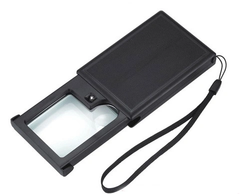 Slide-out Pocket Magnifier Illuminated Magnifying Lens 4X LED (BM-MG4062)