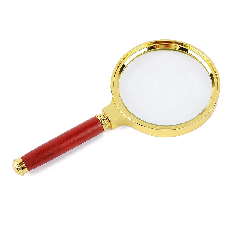 Handheld Plastic Wooden Reading Magnifying Glass Magnifier