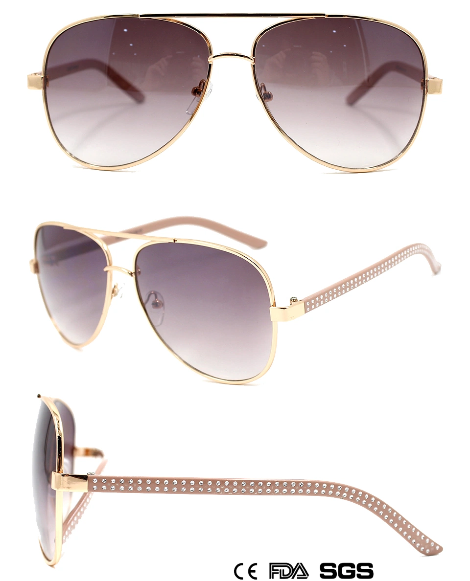 Stylish Ladies&prime; Sunglasses with Diamonds (M30262)