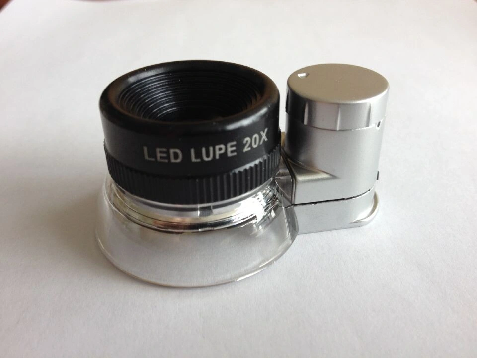 LED Aluminum Alloy Barrel-Type Jewelry Identifying Loupe