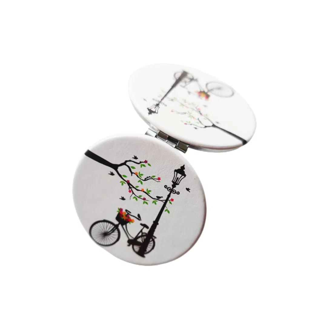 Hot Selling Round Folding Bicycle Makeup Mirror Magnifying Glass