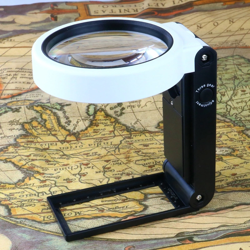 Series LED Lighted Hands Free Magnifying Glass with Light Stand-Portable Illuminated Magnifier