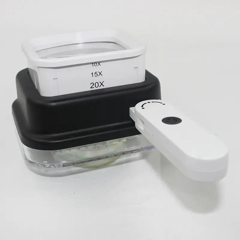 2 LED Foldable Handheld Magnifying Glass Magnifier 10X/15X/20X Magnification Power (BM-MG1042B)