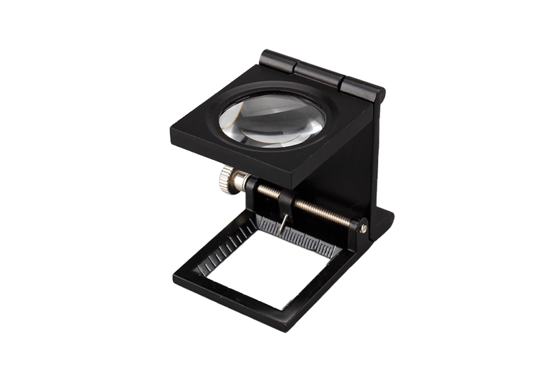 Metal Foldable Desktop Magnifying Glass with Pointer and Scale