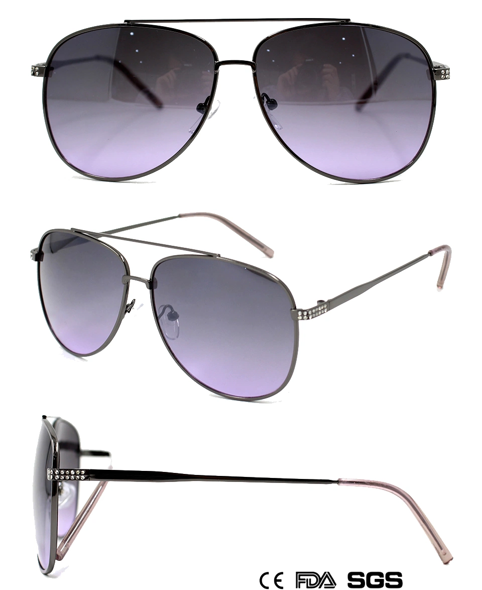 Stylish Metallic Sunglasses for Ladies with Diamonds (M30441)