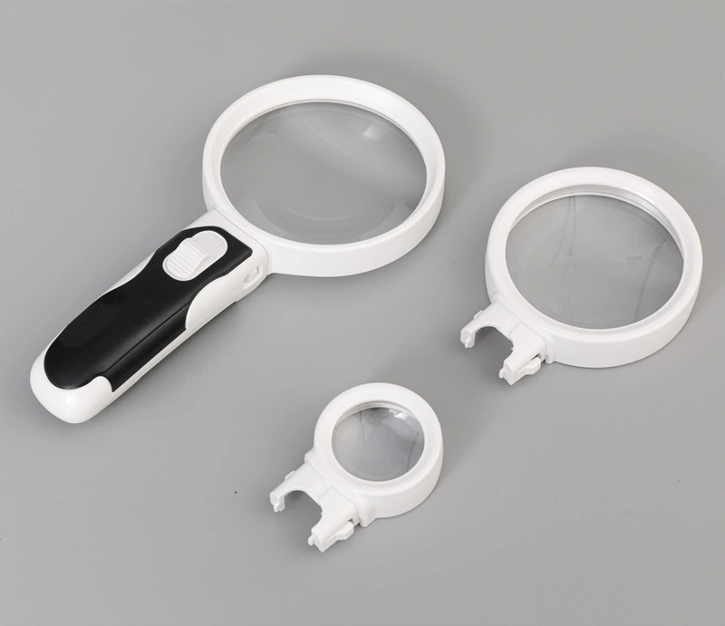 Manufacturer Supplier 2021 New Handhandle High-Power Reading Magnifying Glass with LED Lamp