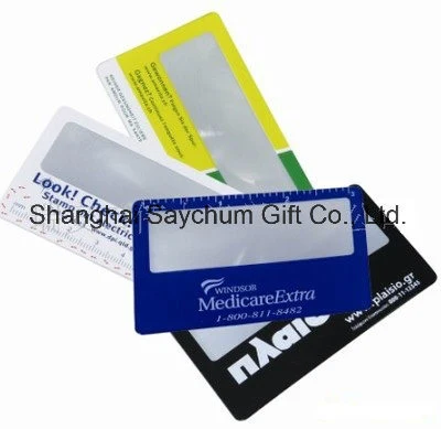 Custom Logo Plastic Flexible Business Card with Magnifier