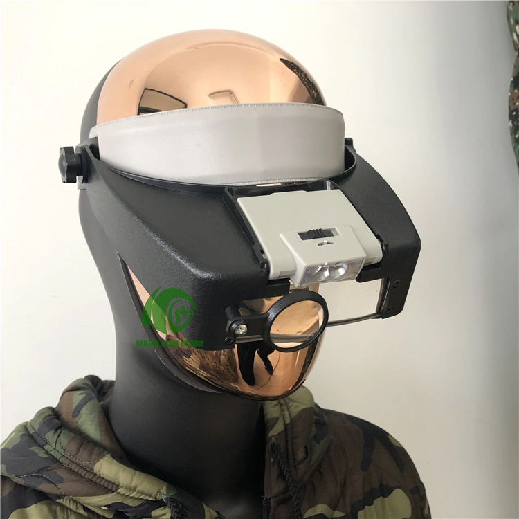 Head-Mounted Computer Mobile Phone Chip Repair Reading Dental Beauty Multi-Function Double Lamp Multiple Magnifying Glass