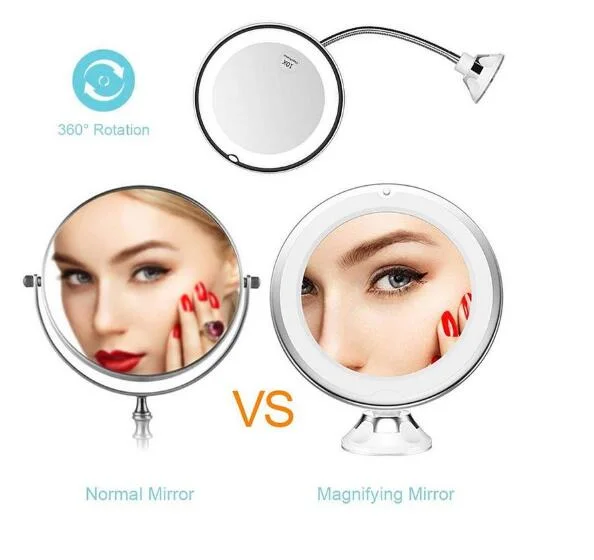 Make up Tool Flexible Suction Cup Mirror Cosmetic Magnifying Glass