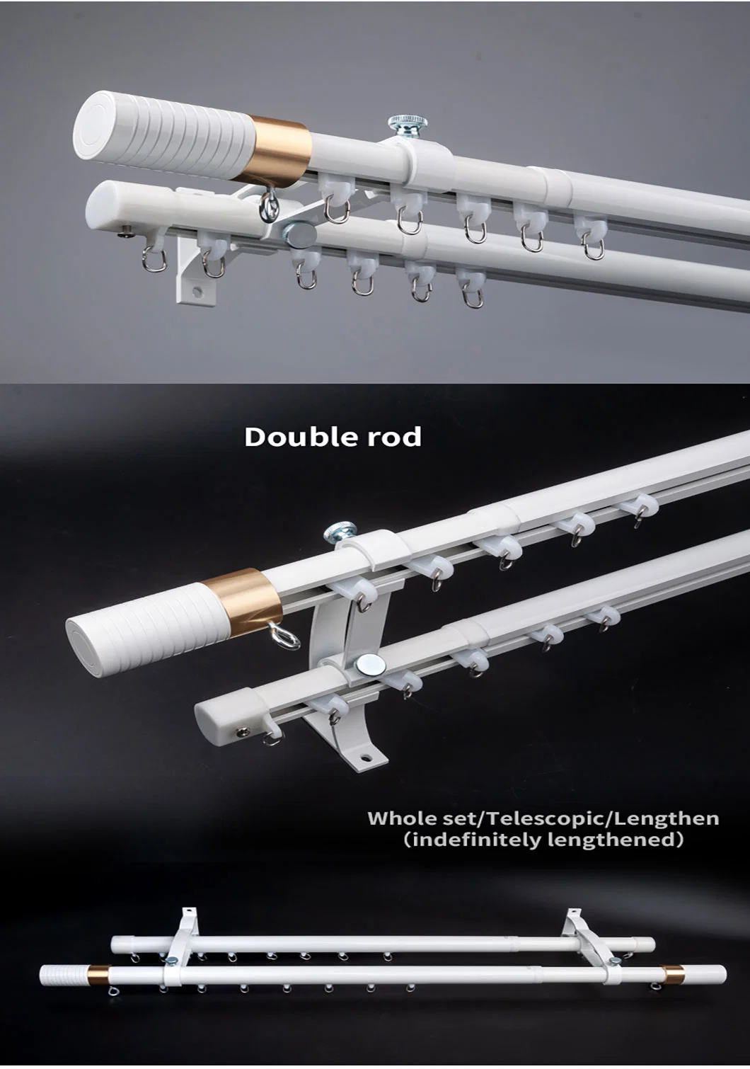 Cheap High Quality Curtain Poles Metal Bracket Ceiling Mount Curtain Track Rome Rod