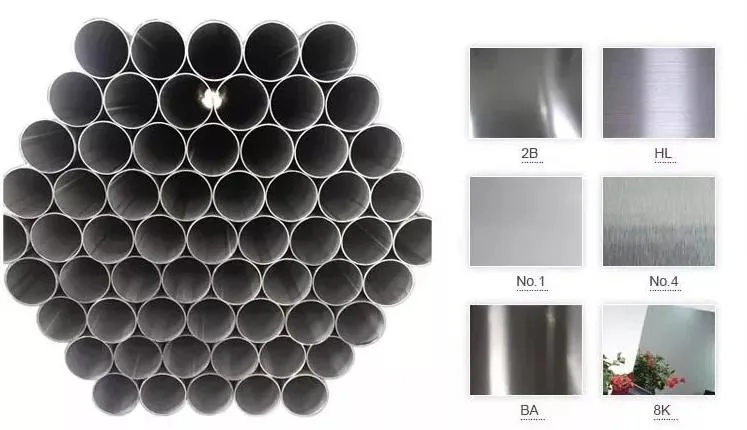 Support Customized AISI 201 304 310S 309S 316 316ti 410 430 2b 8K Surface Polish Cold Rolled Seamless Welded Round Stainless Steel Pipe Tube