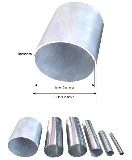 Custom Od 0.5 Inch-10 Inch AISI Q345 Q235 20# Galvanized Steel Tube Seamless Round Pipe