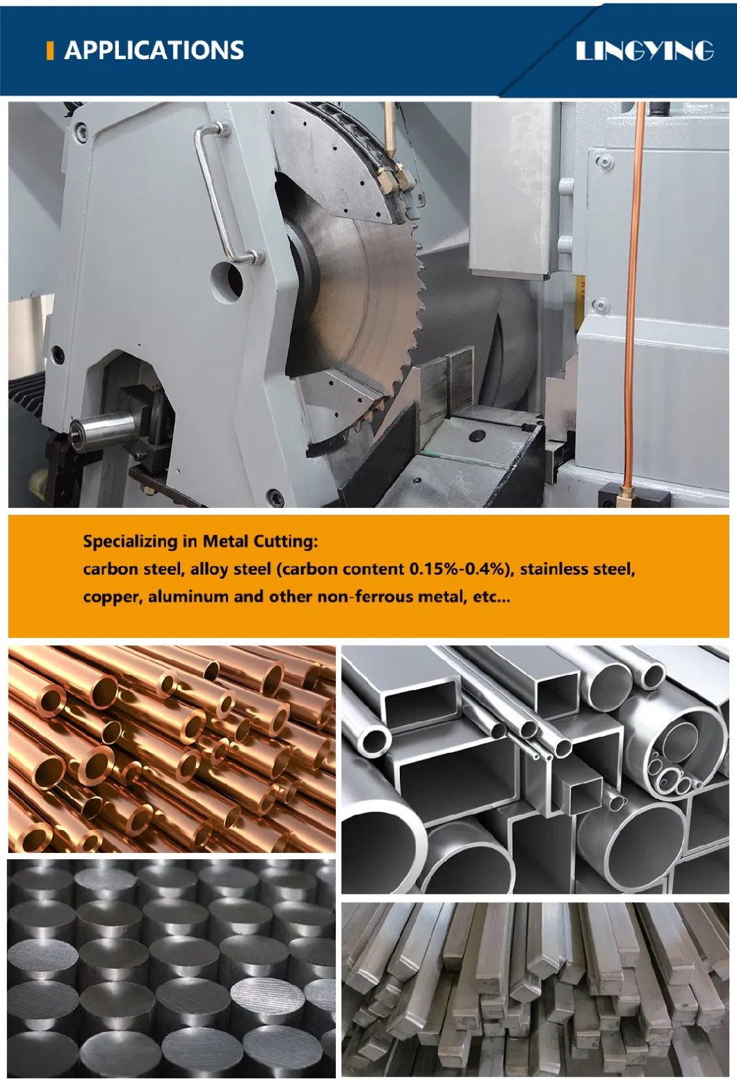 Circular Saw Blade Cutting Metal Automatic CNC Machine, High Precision Metalsworking Hydraulic Circular Saw Machine