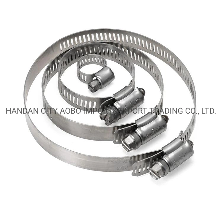 Iron Galvanization 201 304 Ss American Hose Clamp 1/2 Inch Band America Hose Clamp