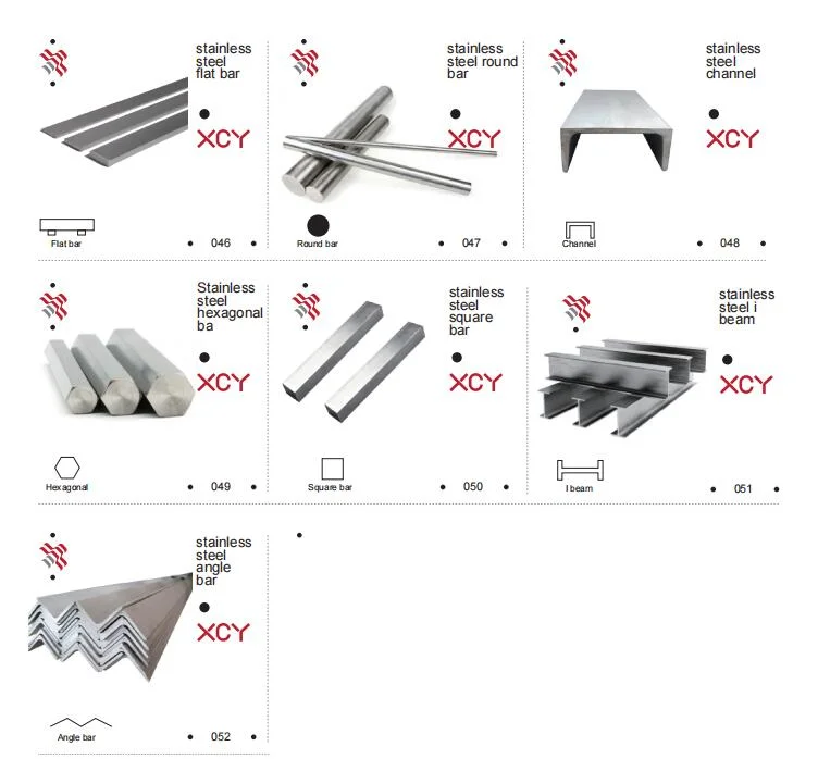 AISI 201 304 306 310S 410 430 Stainless Steel Round Bar Square Bar Hexagonal Bar Price