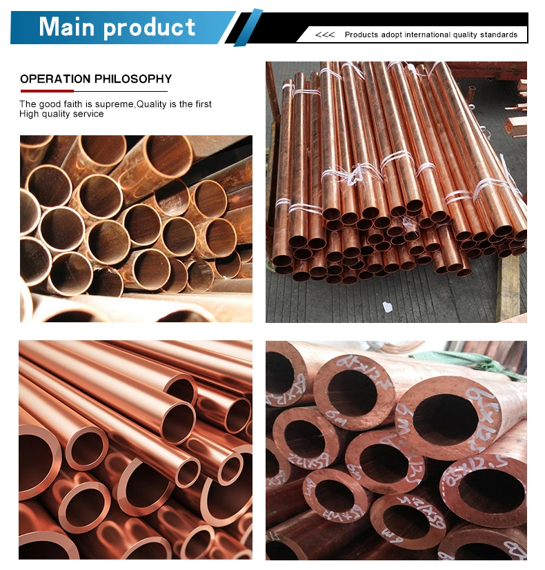 Factory Price Metal Seamless Tube Straight Pipe Od 1/2&quot; 3/4&quot; Copper Round Pipe Tubes