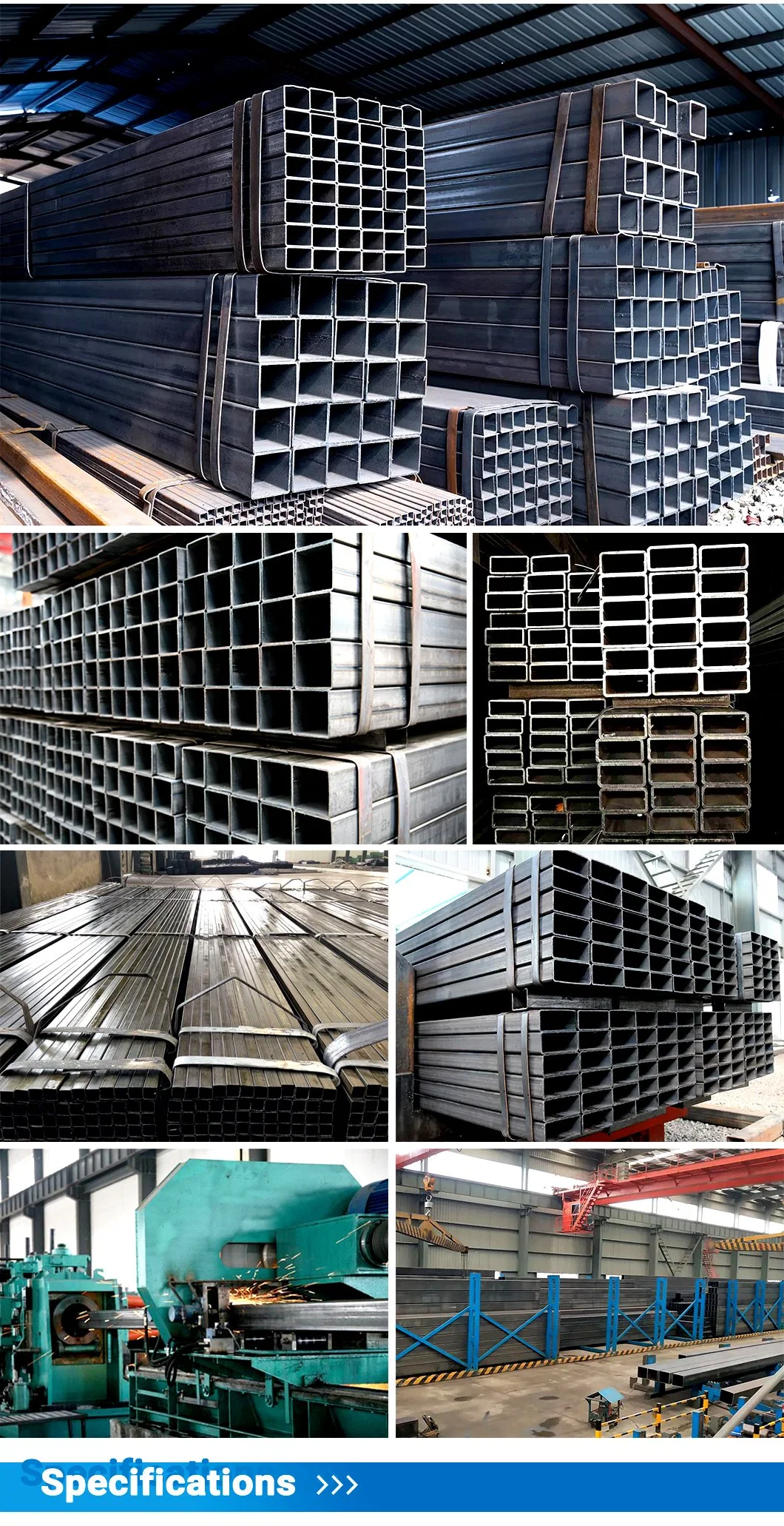 Grade B, Grade C Carbon Steel Pipe Rectangular Tube Rectangular Steel Tubing