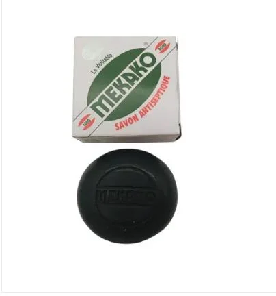 Mekako Soap 100gr/200gr Round Black Soap Bar Savon Box Soap Antibacterial Antiseptic Soap Bar